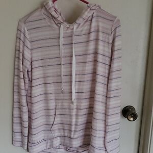 Striped Hoodie with Drawstrings